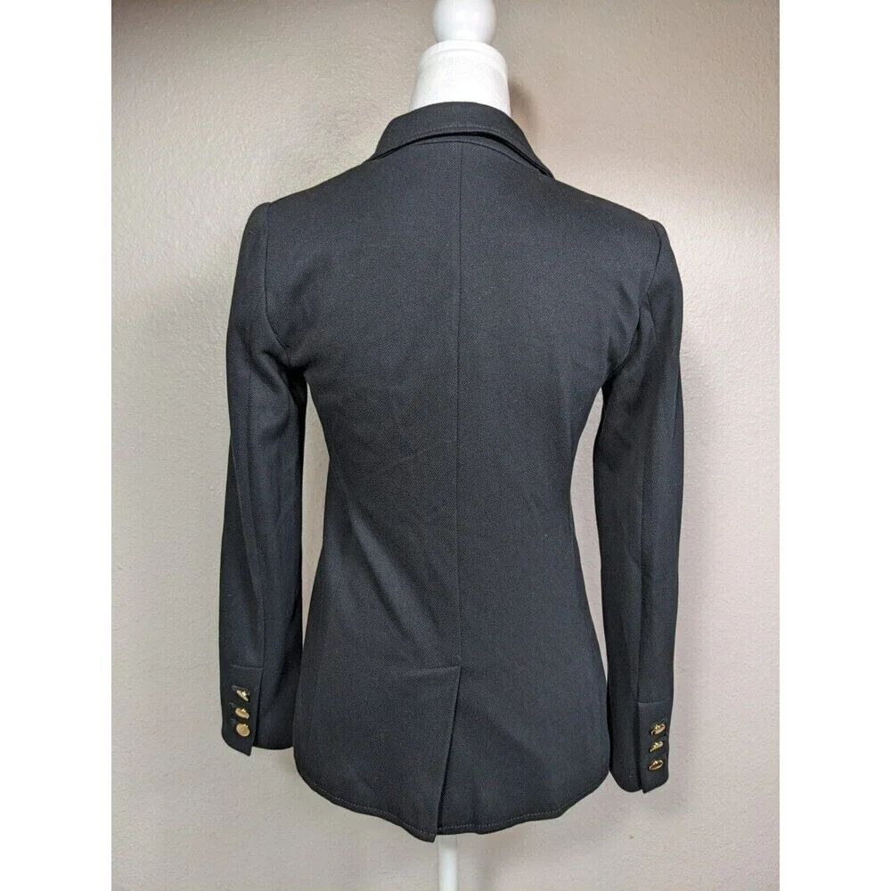 LOFT Women's One Button Blazer Suit Jacket Black Size 00 Petite‎